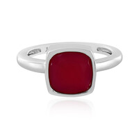 Raspberry Chalcedony Silver Ring