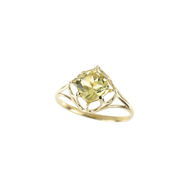 9K Ouro Verde Quartz Gold Ring (dagen)