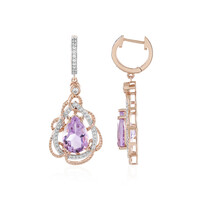Rose de France Amethyst Silver Earrings