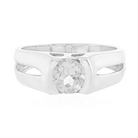White Quartz Silver Ring