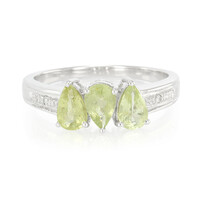 Cuprian Tourmaline Silver Ring