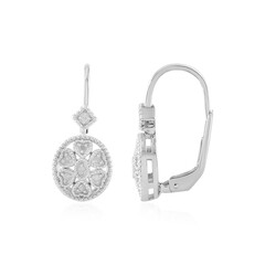I2 (J) Diamond Silver Earrings