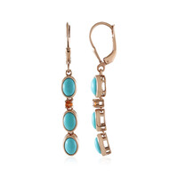 Sleeping Beauty Turquoise Silver Earrings (KM by Juwelo)