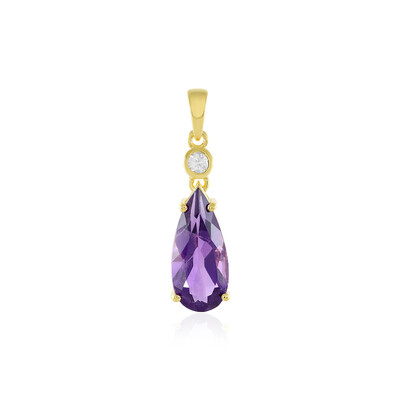 Siberian Amethyst Silver Pendant