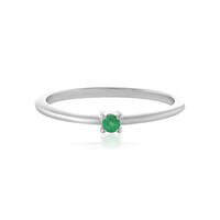Colombian Emerald Silver Ring