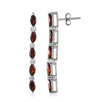 Mozambique Garnet Silver Earrings