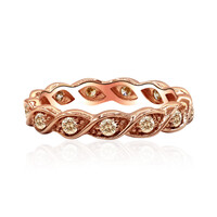 9K SI1 Argyle Rose De France Diamond Gold Ring