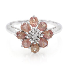 10K Unheated Padparadscha Sapphire Gold Ring