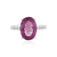 Pink Flouorite Silver Ring