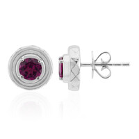 Roshoite Garnet Silver Earrings (Pallanova)