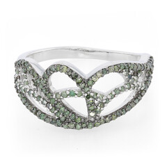 Fancy Diamond Silver Ring