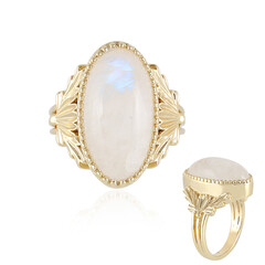 Rainbow Moonstone Silver Ring
