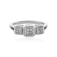 I1 (I) Diamond Silver Ring