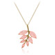 Pink Pastel Quartz Silver Necklace