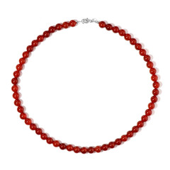 Red Onyx Silver Necklace
