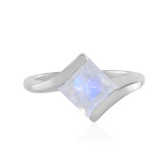 Rainbow Moonstone Silver Ring