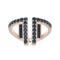 Black Sapphire Silver Ring (Adela Silber)