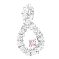Pink Sapphire Silver Pendant