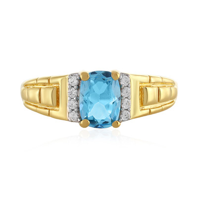 Swiss Blue Topaz Silver Ring