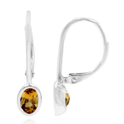 Cognac Scapolite Silver Earrings