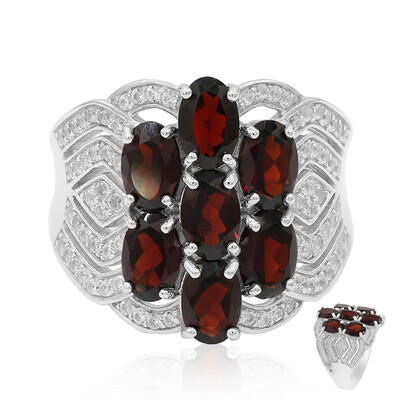 Garnet Silver Ring