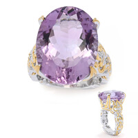 Rose de France Amethyst Silver Ring (Gems en Vogue)
