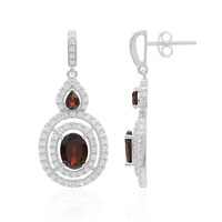 Garnet Silver Earrings