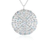 Rainbow Moonstone Silver Necklace (KM by Juwelo)
