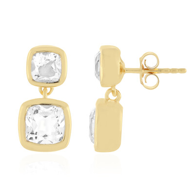 White Quartz Silver Earrings