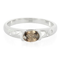 Cinnamon Zircon Silver Ring