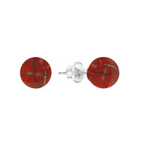 Red Jasper Silver Earrings