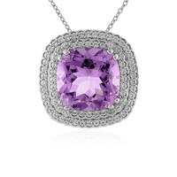 Rose de France Amethyst Silver Necklace