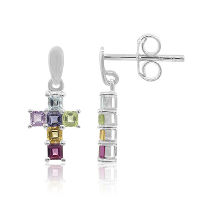 Sky Blue Topaz Silver Earrings