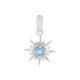 Swiss Blue Topaz Silver Pendant