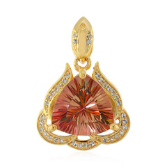 Peach Mystic Topaz Silver Pendant