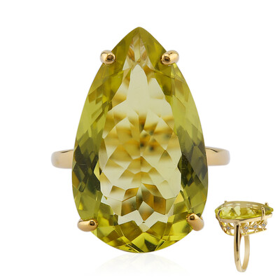 Lemon Citrine Silver Ring