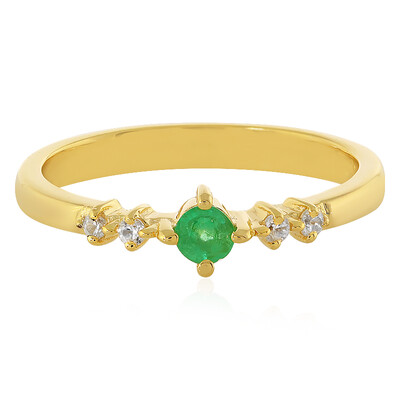 Colombian Emerald Silver Ring