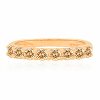 9K SI1 Argyle Rose De France Diamond Gold Ring