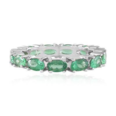 Green apatite Silver Ring