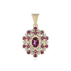 9K Rhodolite Gold Pendant