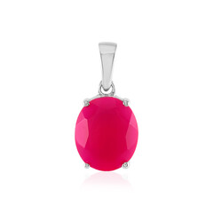 Raspberry Chalcedony Silver Pendant