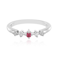 Pink Spinel Silver Ring