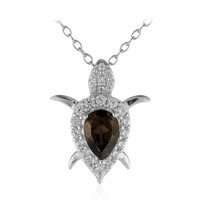 Smoky Quartz Silver Necklace