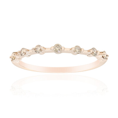 9K SI1 Argyle Rose De France Diamond Gold Ring (Annette)