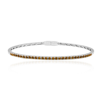 Citrine Silver Bangle