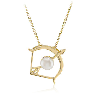 White Freshwater Pearl Silver Necklace