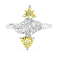 Yellow Beryl Silver Ring