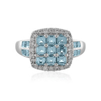 Swiss Blue Topaz Silver Ring