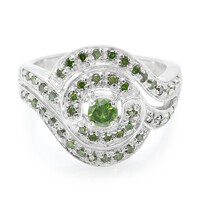 Fancy Diamond Silver Ring