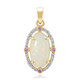 9K Brazilian White Opal Gold Pendant